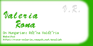 valeria rona business card